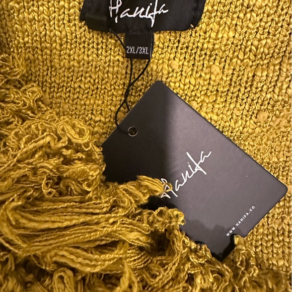 Hanifa Mila Cropped Cardigan
Color Mustard
Size 2X/3X - Picture 3 of 6